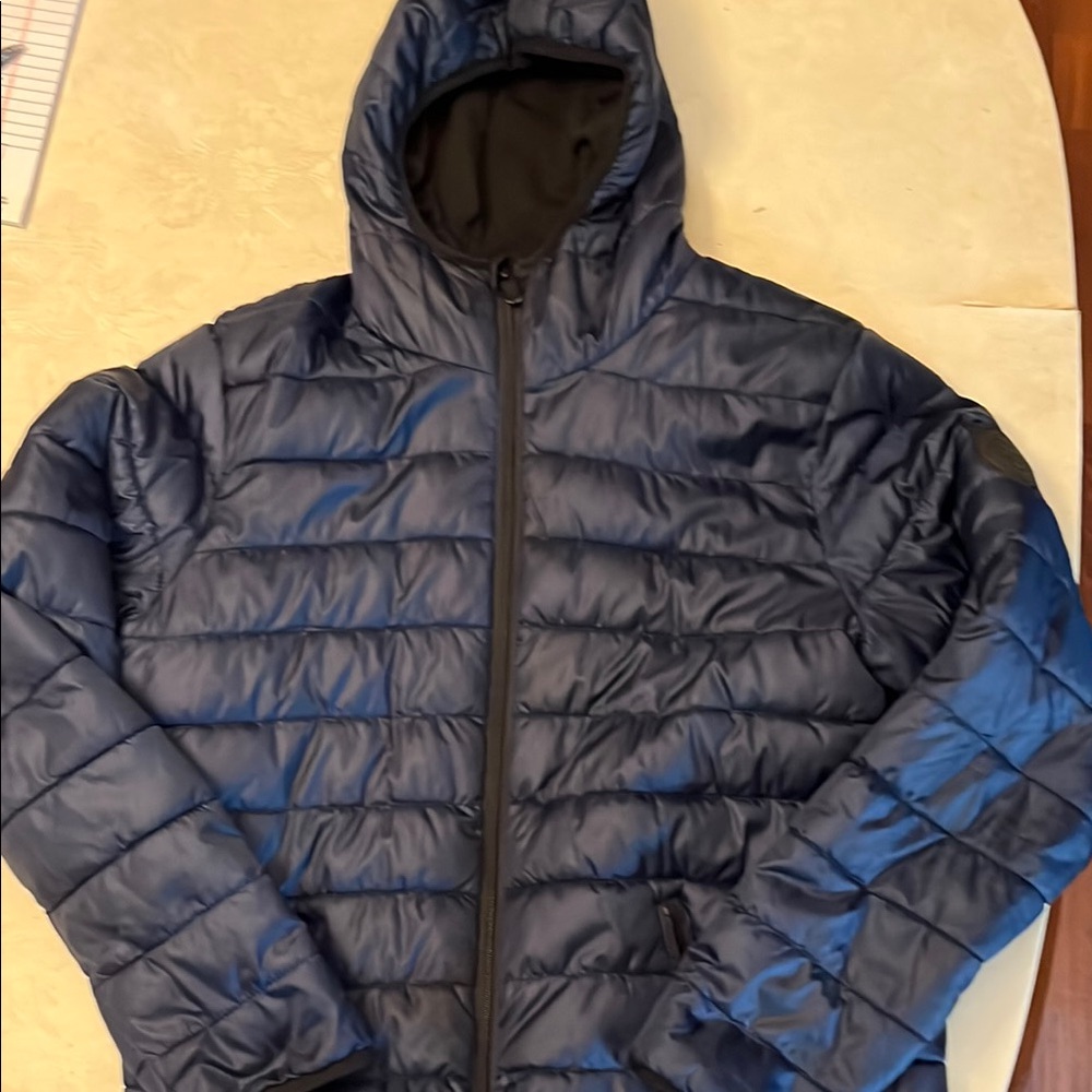Perry Ellis Blue Quilted Puffer Jacket